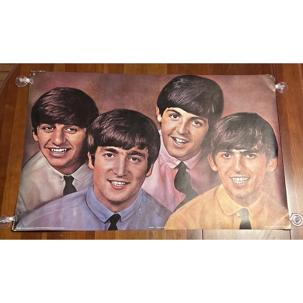 The Beatles Original Vintage Poster Music Memorabilia 1977 PACE Group Shot 1970s